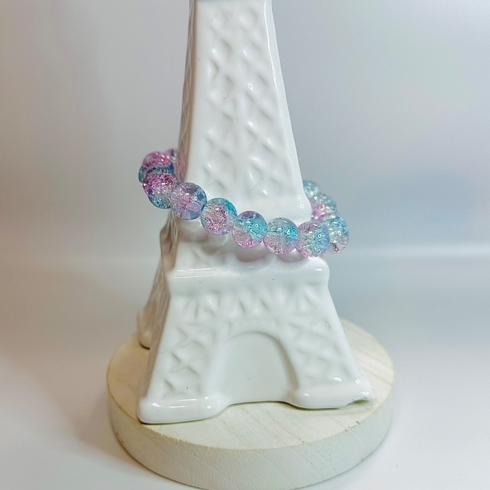Cotton Candy m Beaded 10mm Gradient Beads Bracelet - Picture 2 of 4